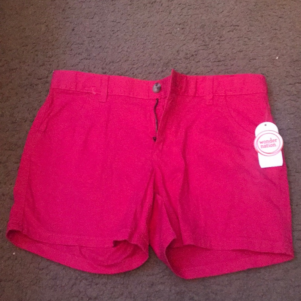 Bright pink shorts